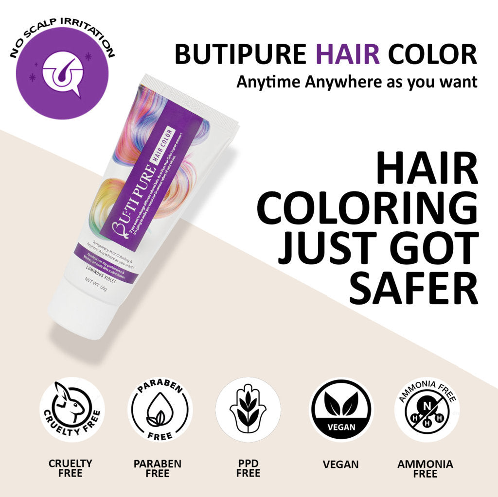 Butipure hair color anytime anywhere as you want