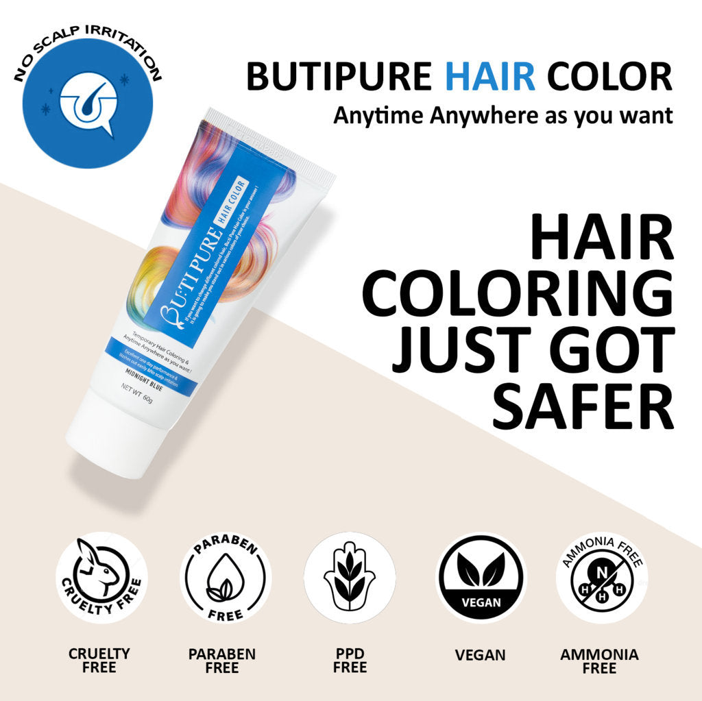 Butipure hair color anytime anywhere as you want